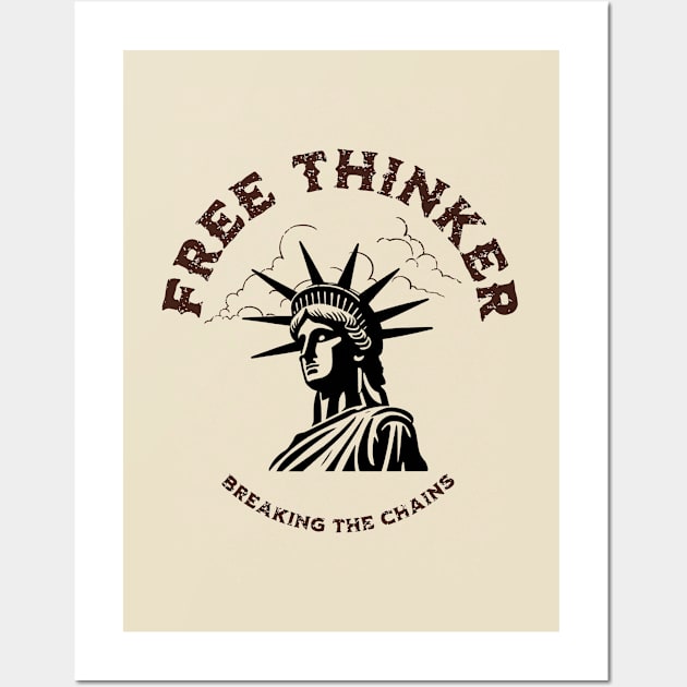 Free Thinker Breaking the Chains Wall Art by Pixels, Prints & Patterns